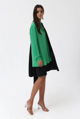 LARGE OPENINGS  CHIFFON SHIRT